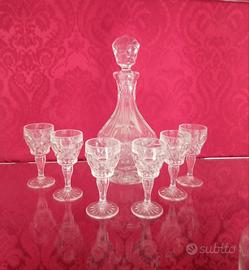 Servizio liquore cristallo vintage