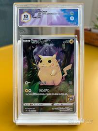Pikachu pokemon 25th GRAAD 10 Gem Mint JP