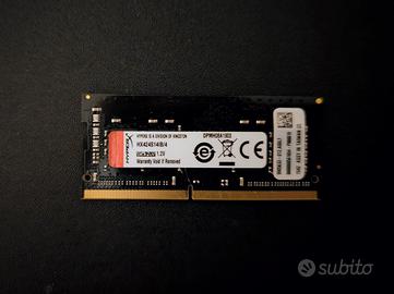 HyperX Impact HX424S14IB/4 Memory 4GB 2400MHz DDR4