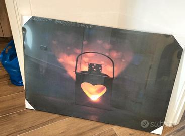 Stampa Quadro Canvas Cuore su Tela Retroilluminata