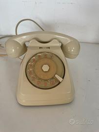 TELEFONO VINTAGE SIEMENS AUSO BEIGE NUMERI ORO