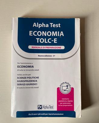 Libro Alpha Test Economia TOLC-E