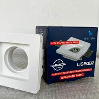 68 pz.Portafaretto da incasso quadrato gesso 10x10