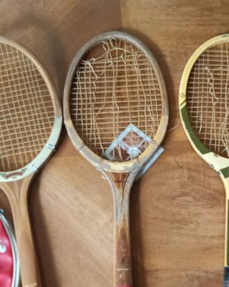 3 RACCHETTE TENNIS ANNI 70 ORIGINALI 