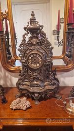 orologio e candelabri bronzo