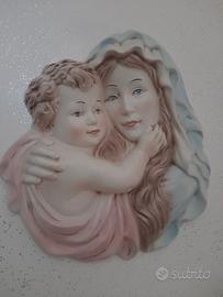 Madonna con bambinello di ceramica