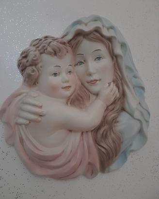 Madonna con bambinello di ceramica