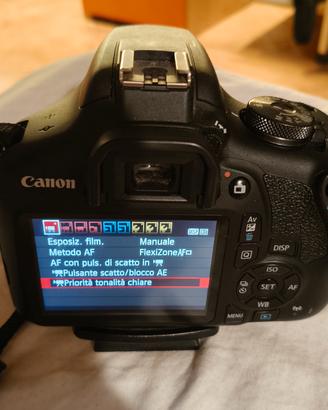 CANON EOS 2000D + OBIETTIVO 18-55mm ORIGINALE 