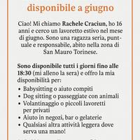 Lavoretto estivo - disponibile a giugno