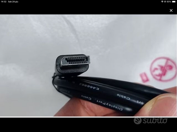 Cavo display port nuovo, 1,8 metri