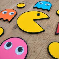 Pacman, walla art, decorazione parete. Pac man