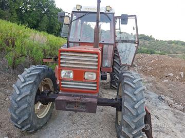Trattore fiatagri 100/90 a ruote + pressettina