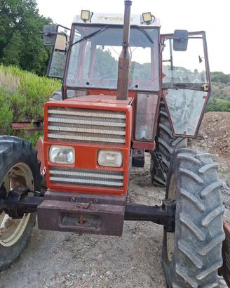Trattore fiatagri 100/90 a ruote + pressettina