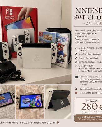 Nintendo Switch OLED + Giochi – Come Nuova