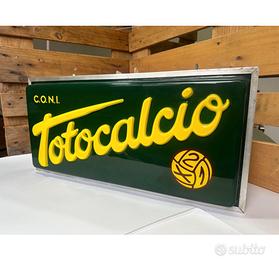 Insegna Totocalcio anni 80 originale nuova
