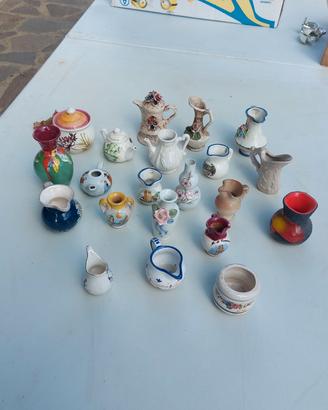 Lotto Misto Vasetto Anforetta Souvenir Ceramica Ca