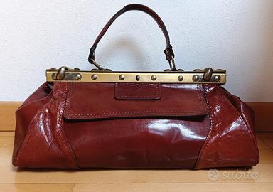 Borsa borsetta tipo da medico in cuoio 