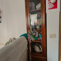 Vetrina in legno massello con ante in vetro 
