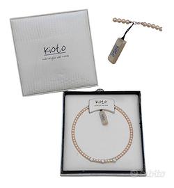 Collana Donna Kioto Con Perle in Oro Bianco 18KT