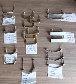 10 maniglie per cassetto o pensile, in acciaio
