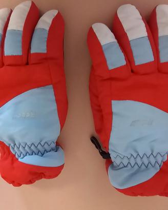 Guanti sci montagna rossi e blu bambino/bambina