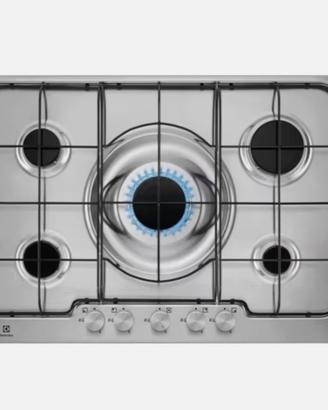 Piano Cottura Gas Electrolux 5 Fuochi 75cm Inox