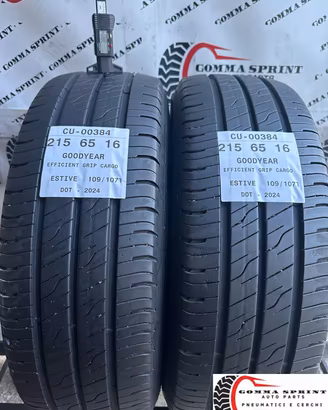 2 PNEUMATICI 215/65 R16C GOODYEAR ESTIVE SEMINUOVE