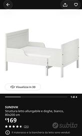 Letto allungabile Ikea con materasso Ikea