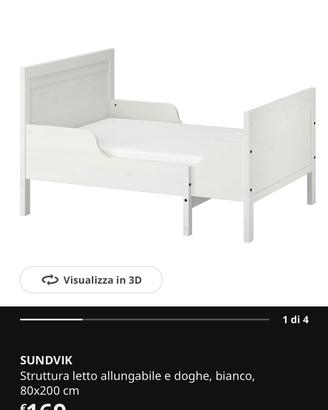 Letto allungabile Ikea con materasso Ikea