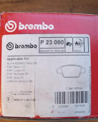 Kit Pastiglie Brembo P23080 Fiat, Lancia, Alfa 