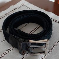 Cintura uomo intrecciata elasticizzata blu scuro