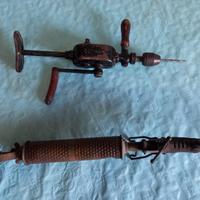 Trapano e cannello a gas