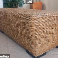 Tavolino da esterno in intreccio di Abaca/Ban