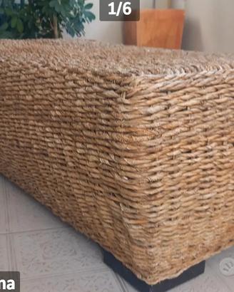 Tavolino da esterno in intreccio di Abaca/Ban