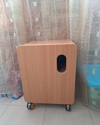 Comodino scarpiera bimbo bimba con ruote 