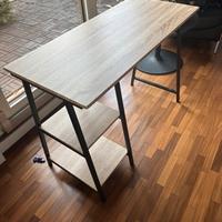 Scrivania Lisboa nero stile industriale 105x47x75