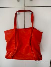 borsa Furla originale in pelle arancione 