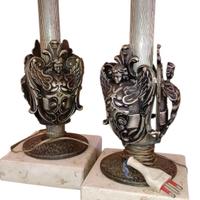 Coppia di lampade funerarie fine XIX secolo