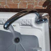 Mobile bagno legno con vasca in plastica