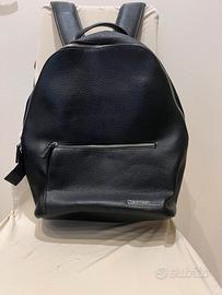 Zaino di pelle martellata nero Calvin Klein