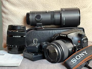 SONY alpha 65 con Obiettivo Sony 18-55, più altri 