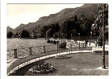 Cartolina Como Strada per Villa Olmo Anni 60