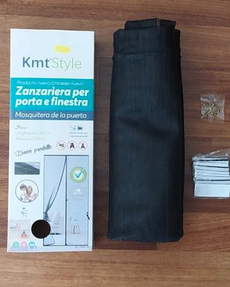 Zanzariera magnetica nera 130 x 220 mai montata