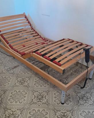 Letto ortopedico a doghe motorizzato LIPARI 80x190