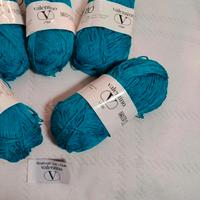 Cotone firmato Valentino azzurro chiaro