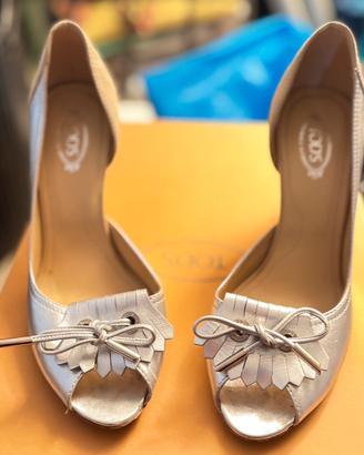 Sandalo open toe TOD’S argentato