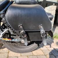 Borsa laterale in cuoio per Honda Rebel 500