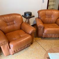 Poltrone cuoio vintage anni ‘70