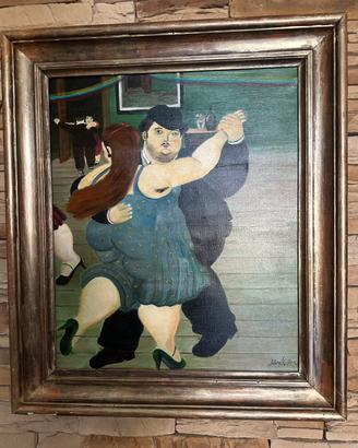 Quadro di Botero con cornice  olio su tela