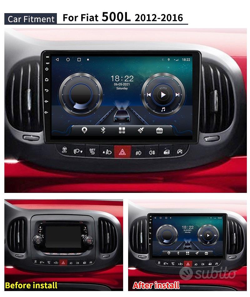 ESTOCK1 Autoradio Android 14 Per Fiat 500 / Abarth 2007-2016 | 7'' GPS CarPlay USB Wi-Fi 4GB RAM 32GB ROM